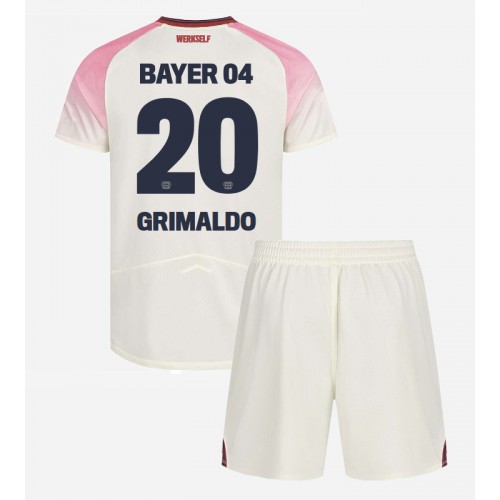 Dres Bayer Leverkusen Alejandro Grimaldo #20 Preč pre deti 2025-26 Krátky Rukáv (+ trenírky)